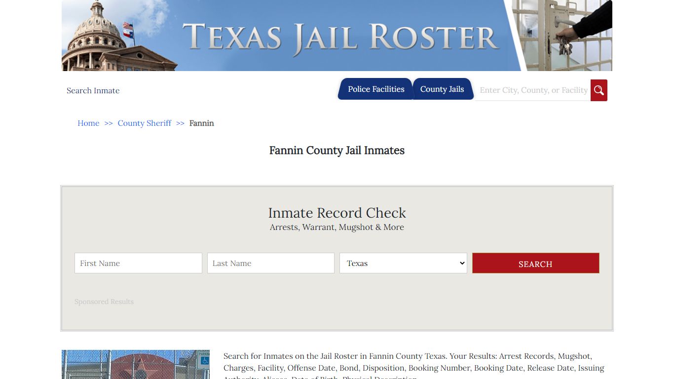 Fannin County Jail Inmates | Jail Roster Search